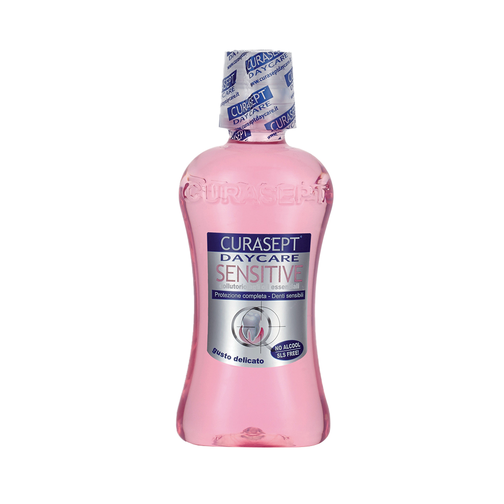 CURASEPT DAYCARE „SENSITIVE“ KASDIENIS SKALAVIMO SKYSTIS 250 ml