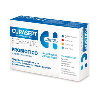 CURASEPT Biosmalto „PROBIOTICO“ maisto papildai burnos ertmei