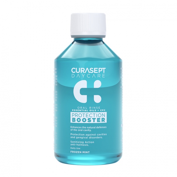 Skalavimo skystis CURASEPT Daycare Booster Frozen Mint, šaldančios mėtų skonio, 250 ml (1)